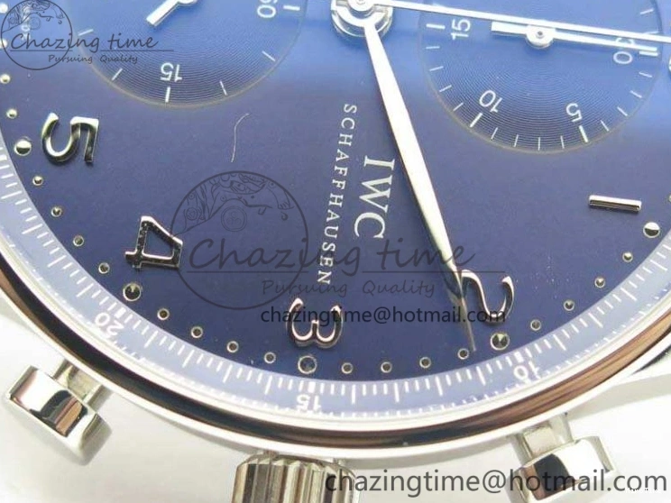 MIROTIME 0208 MoistureWicking Portuguese IW371491 ZF 1:1 Best Edition SS Blue Dial On Leather Strap A79350 (Slim Movement) V 7221